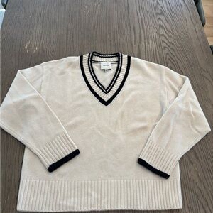 Reformation Jadey Cashmere Oversized V-neck Sweater